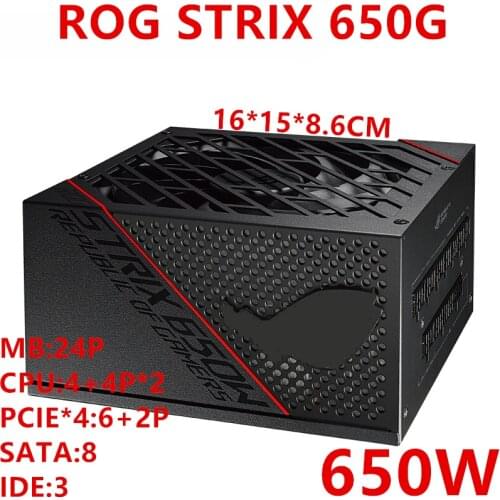 New PSU For Asus Full Modular 80plus Gold 650W Power Supply ROG STRIX 650G