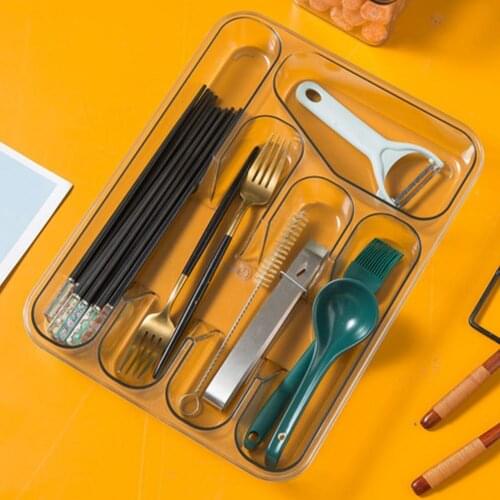Cutlery Organizer Strong Construction Scratch-resistant High Durability Utensil Drawer Storage Tray Kitchen Flatware Holder Tray