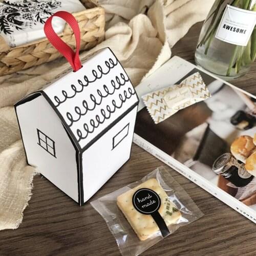 Biscuits Container House-Shape Candy Box Snack Package Marriage Gift For Party & Gathering Use As Decoration Party Supplies