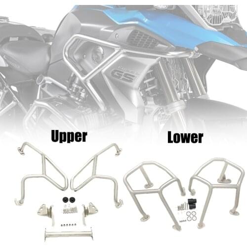 Full Set Upper&Lower Engine Guard Highway Freeway Crash Bar Fuel Tank Protector fits For BMW R1250GS R 1250 GS LC HP 2019 2020