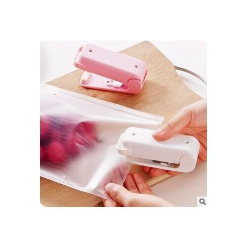 Portable Mini Sealer Home Heat Bag Plastic Food Snacks Bag Sealing Machine Food Packaging Kitchen Storage Bag Clips Wholesale
