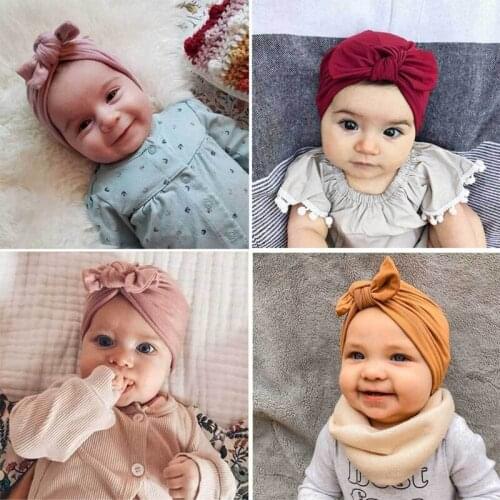 Infant Knot Bows Headwraps Kids Accessories Photo Props Cute Baby Hair Accessories Newborn Baby Girl Headbands Elastic