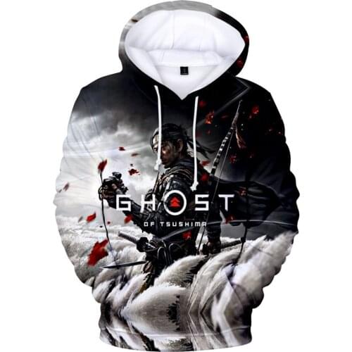 Ghost of Tsushima Hoodies Unisex 3D Printed Autumn Winter Casual Sweatshirts Game Ghost of Tsushima Theme S-4XL 9 Types