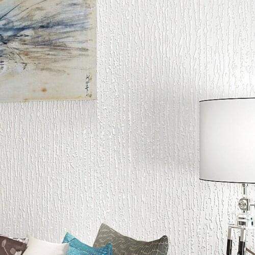 Nordic Plain Pure White Non-woven Wallpaper Simple 3D Stereoscopic Living Room Bedroom Clothing Store Decor Wall Covering Roll