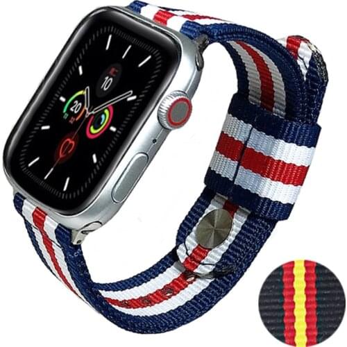 Band For Apple Watch6 5 4 3 2 1 42mm 38mm 40MM 44MM nylon Watchband Bracelet Strap for iWatch Series Accessories