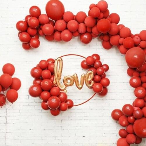 100pcs 5 inch ruby red balloon birthday party decoration balloon proposal romantic wedding arrangement creative wholesale