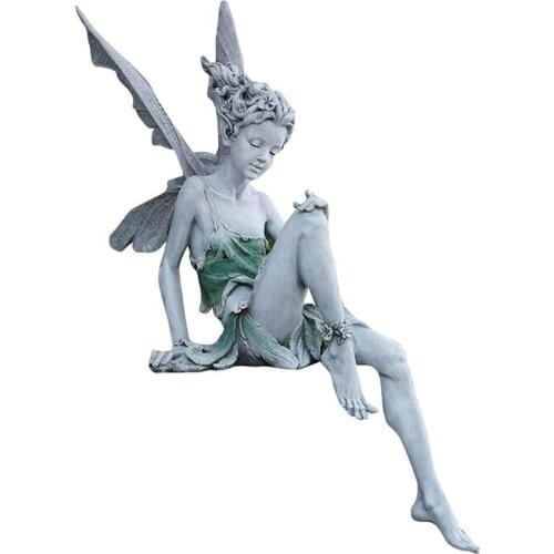 Flower Fairy Statue Resine Modern Garden Ornament Decoration 15*5.3cm Home Decoration Outdoor Resin Fairy Ornaments