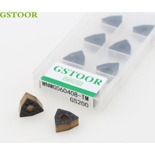 10PCS WNMG060404 WNMG060408 TM GS200 Turning Tools CNC Lathe Tool Parts Carbide Inserts For MWLNR/L Toolholder