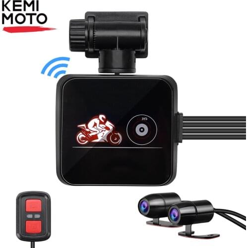 Motorcycle Recorder Dual DVR 1080P Action Camera Recorder Front & Rearview Waterproof Motorcycle Dash Cam Black Night Vision Box