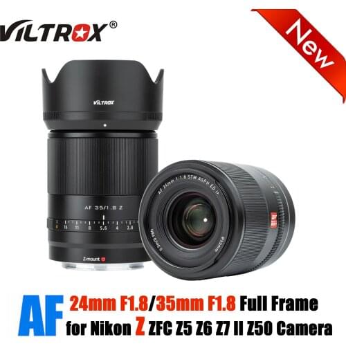 Viltrox 24mm 35mm F1.8 Auto Focus Full Frame Wide Angle Prime Lens Large Aperture for Nikon Z Mount ZFC Z6II Z7 Z50 Camera Lens