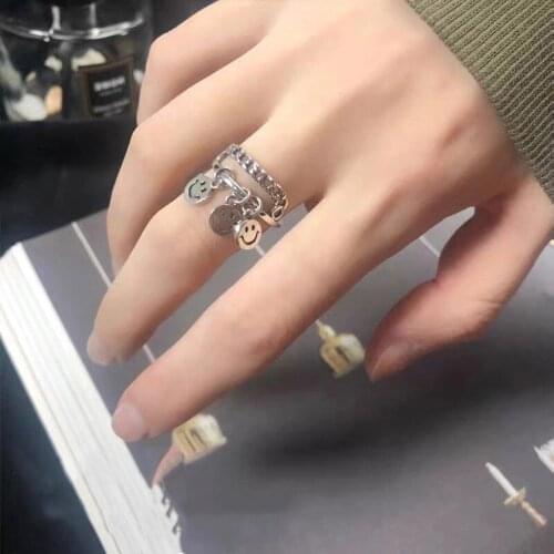 MINAR Vintage Multiple Copper Layered Charm Rings for Women Femme Silver Color Alloy Cross Bowknot Skull Ring Hip Hop Jewelry