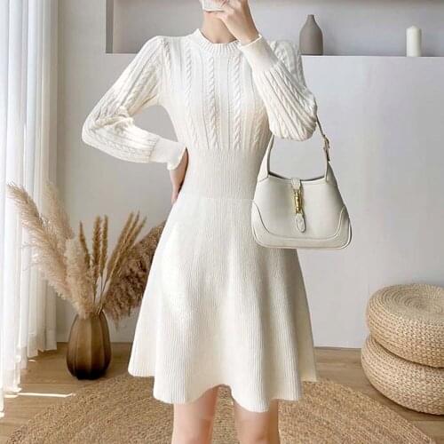 Модные трикотажные платья Vrose Flosi China At AliExpress