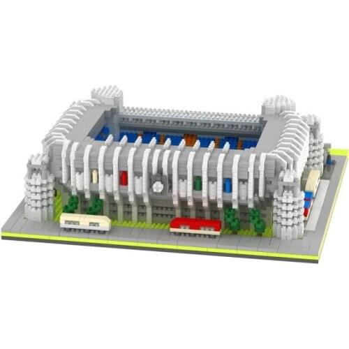 YZ-065 Famous Spain Real Madrid Football Club Micro Diamond Block Santiago Bernabeu Stadium Building Bricks Nanobricks Toys