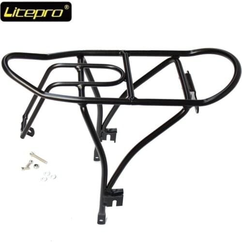 14 Inch Folding Bike 412 K3 Bicycle Rear Racks V Brake Cargo Racks Aluminum Alloy Folding Bicycle Rear Carrier Black Silver