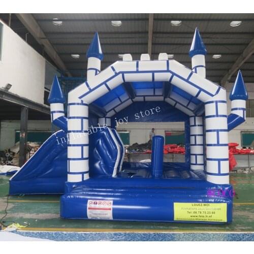 Free air ship to door, 4.5x4m combos inflatable bounce house commercial bouncer castle with slide for kids
