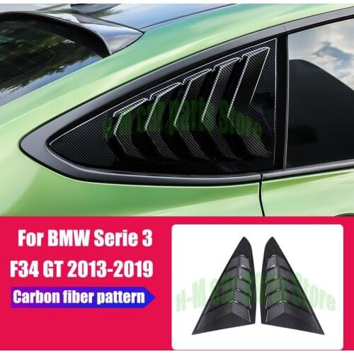 For BMW serie 3 F34 GT 2013-2019 Car Styling Rear Window Triangle Shutters decoration panel Cover Stickers Trim Class Auto