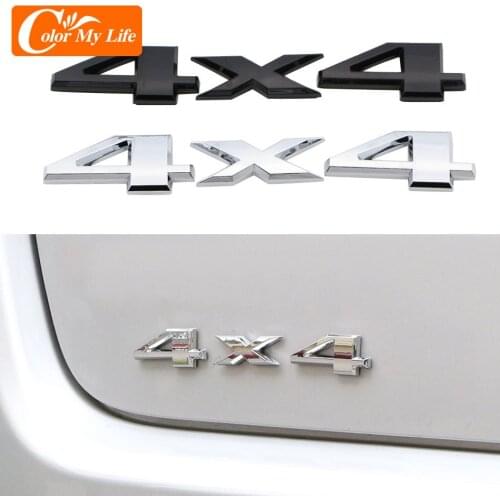 2Pcs 3D 4X4 Four-Wheel Drive Car Sticker Emblem Badge for Jeep BMW Ford Nissan for Audi VW Honda Lada Chevrolet Accessories