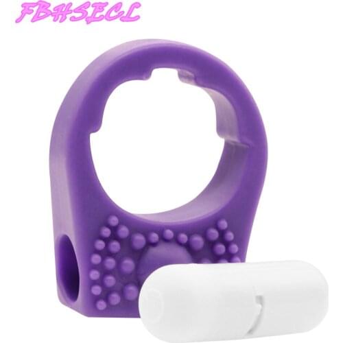 FBHSECL Penis Ring Male Delay Ejaculation Vibrating Cock Rings Clitoris Stimulation Vibrator Sex Toy for Couples Men Erotic