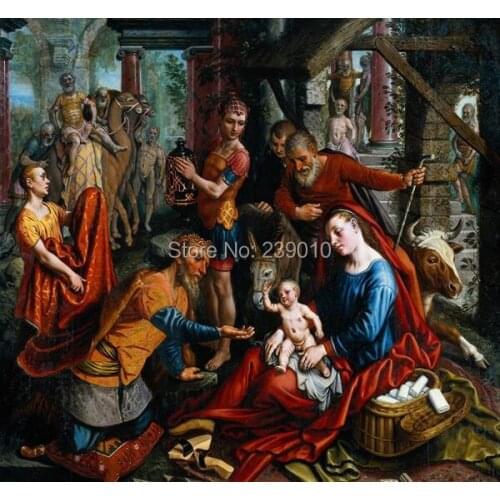 Free shipping Jesus' birth canvas prints oil painting home wall art decoration picture Church oil painting printed on canvas