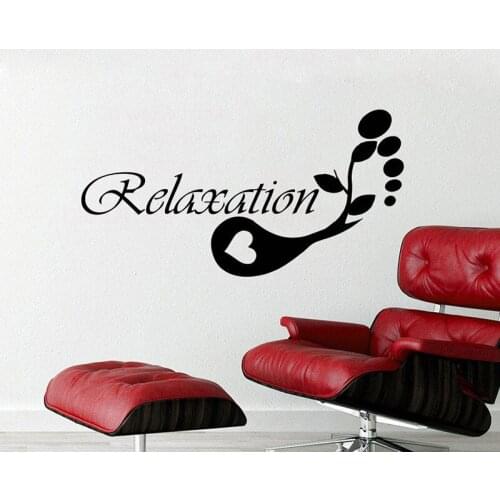 Creative Spa Salon Wall Stickers Relaxation Wall Decals for Beauty Salon Bathroom Waterproof Home Decor Murals Decal A232