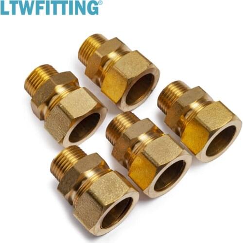 LTWFITTING 7/8" OD x 1/2" Male NPT Compression Connector,BRASS COMPRESSION FITTING