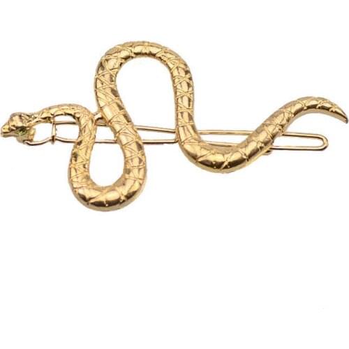 Fashion Snake Shaped Contracted Hair Clip Metal Clip Personality Hair Accessory For Women Gift