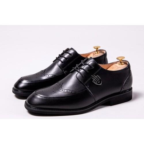 Men Business Dress Shoes Pointed Toe Mens Wedding Shoes Genuine Leather Formal Shoes Casual Flats