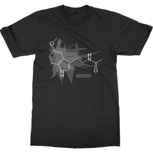 New 2019 Hot Summer Casual Printing Melatonin Chemistry Science Molecule Lab Experiment Neuro Hormone Drug Tee Shirt