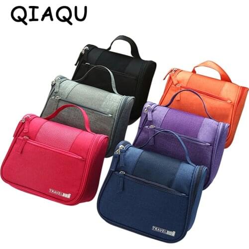 QIAQU Portable Large Storage Folding Waterproof Polyester Hanging Travel Accessories Men and Women Travel Toiletry Bags