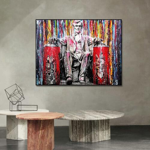 Presidential portrait Modern Graffiti Art Canvas Painting Poster Print Wall Art Picture For Living Room Home Decor Frameless