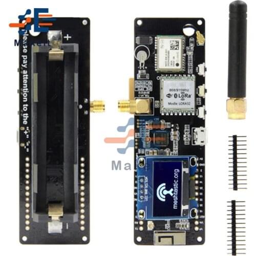 T-Beam V1.1 ESP32 433/868/915/923Mhz WiFi Wireless Bluetooth Module ESP32 GPS NEO-6M SMA 18650 Battery Holder With OLED Display