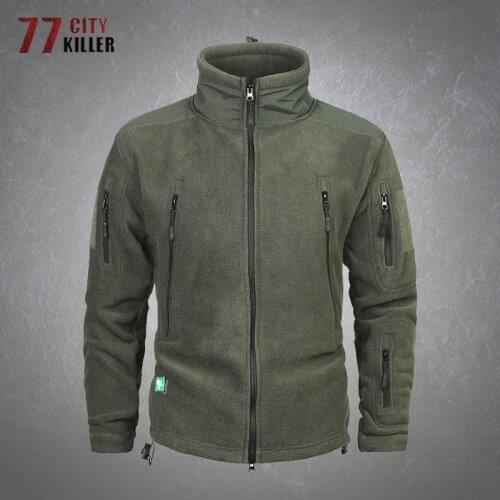 Tactical Fleece Jacket Men Warm Wear-resistant Multiple Pockets Coats Male Shark Skin Soft Shell Hiking Waterproof Mens Jackets