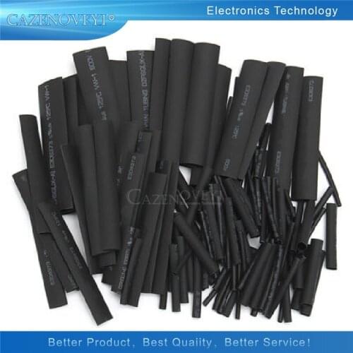 5pcs/lot 5 Meters High quality Black 1mm Heat Shrink Heatshrink Heat Shrinkable Tubing Tube Sleeving Wrap Wire Black Color