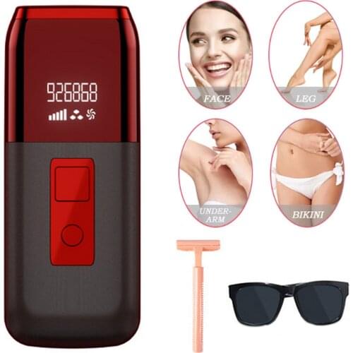 Hair Remover Portable Painless 1000000 Flashes IPL Hair Removal Device Machine with Shaver Goggles Whole Body Home Use EU Plug