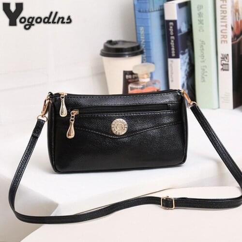 Mini Crossbody Bags for Women PU Leather Messenger Bags Female Multiple Pocket Shoulder Bags Ladies Square Messenger Phone Purse