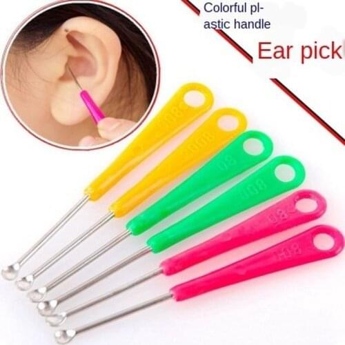 10Pcs Ear Pick Set Stainless Steel Earpick Ear Wax Removal Tool Curette Remover Spoon Spiral Ear Care Clean Tool Random Color