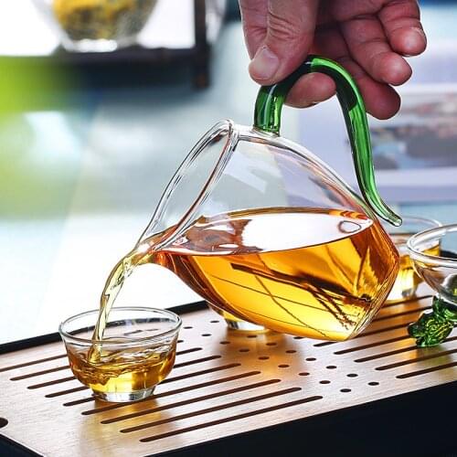 300ml High Borosilicate Glass Tea Cup Thickened Heat-Resistant Tea Pitcher Filter Tea Set Accessory Coffee Milk Cup with Handle