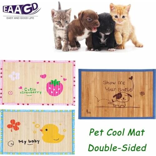 1Pcs Double-Sided Pet Mat Dog Breathable Bamboo Charcoal Mat Bed Sleeping Pad Washable for Small Medium Large Pets