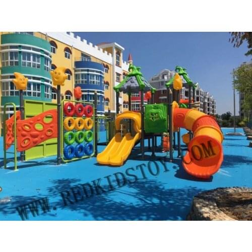 Exported to Thailand Multi Functional Children Outdoor Playground With Climbing Wall