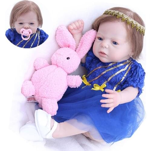 20Inch Bebe Reborn baby Doll Full Silicone Vinyl reborn girl toddler dolls Realistic newborn Dolls lol Toy Doll For child gift