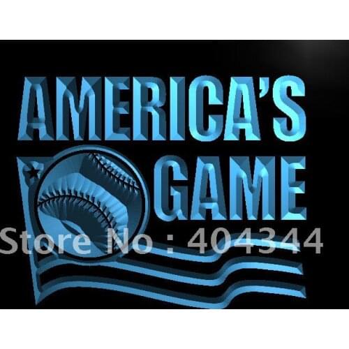 LB892- Baseball Americas Game Sports Light Sign home decor crafts