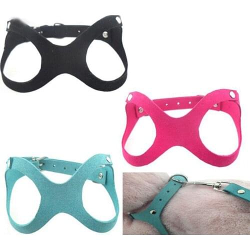 Fashion Glasses Style Pet Harness Korea Suede Adjustable Safety Control Dog Soft Walk Vest Harness Leash Cat Puppy Collar