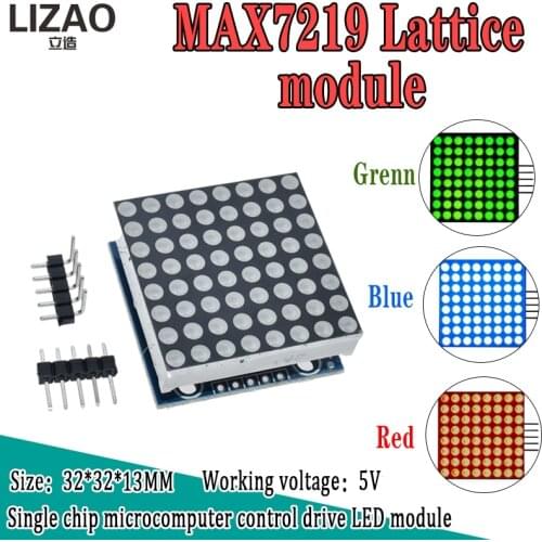 MAX7219 dot matrix module microcontroller module display module finished goods , Can be together for arduino programming