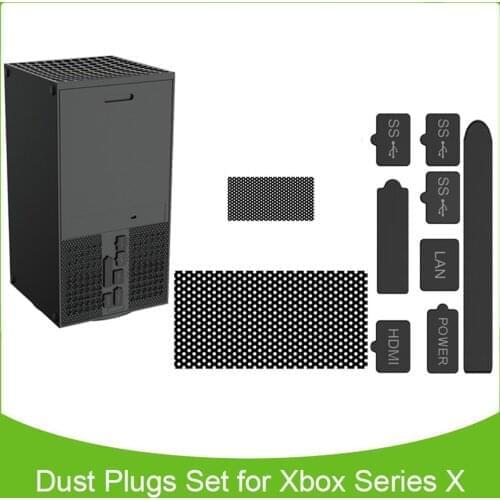 Silicone Dust Plugs Set Anti-dust For Xbox Series X Console Silicone Dust Proof Dust Plug Set For XBOX Series S Accessories