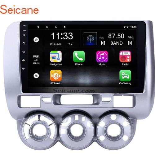 Seicane Android 10.0 IPS Car GPS Radio Stereo Unit Player for 2004-2007 HONDA Jazz/FIT(Manual AC,LHD) 2006 2007 CITY 2011-2019