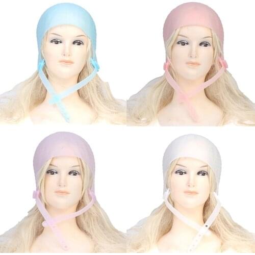 Silicone Colouring Hair Highlights Cap With Needle Hair Dye Hat Styling Tools