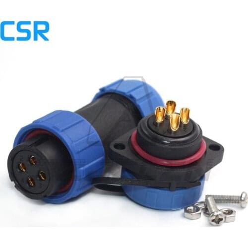 SP21 4 Pin Waterproof IP68cable Automotive Connectorsoutdoor auto industrial plug socket