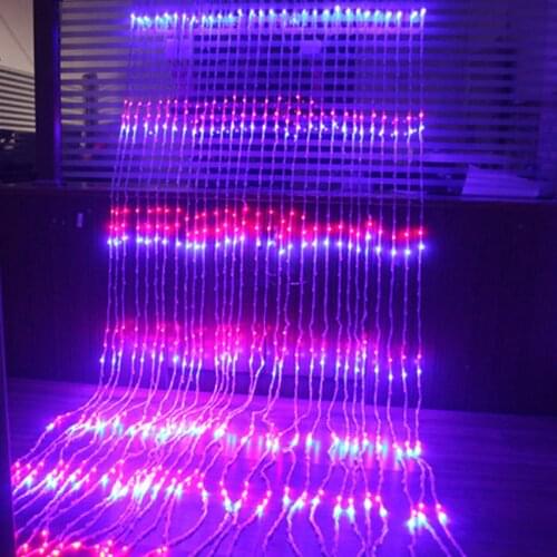 2021 LED Waterfall Curtain Icicle String Lights Garland Lamps for Christmas New Year Party Wedding Garden Xmas Tree Decoration