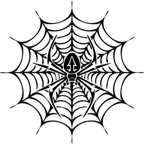 Spider Web Style Car Body Window Sticker Reflective Decal Decor Accessories