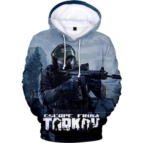 Popular Escape From Tarkov Game 3d Hoodies Men Fashion Long Sleeve Hooded Sweatshirt 2021 Hot Sale Streetwear Cloth Kids Clothes
